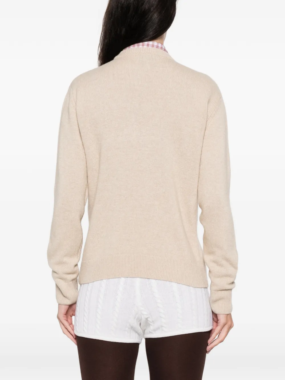 Mc2 Saint Barth Embroidered Sweater In Neutral