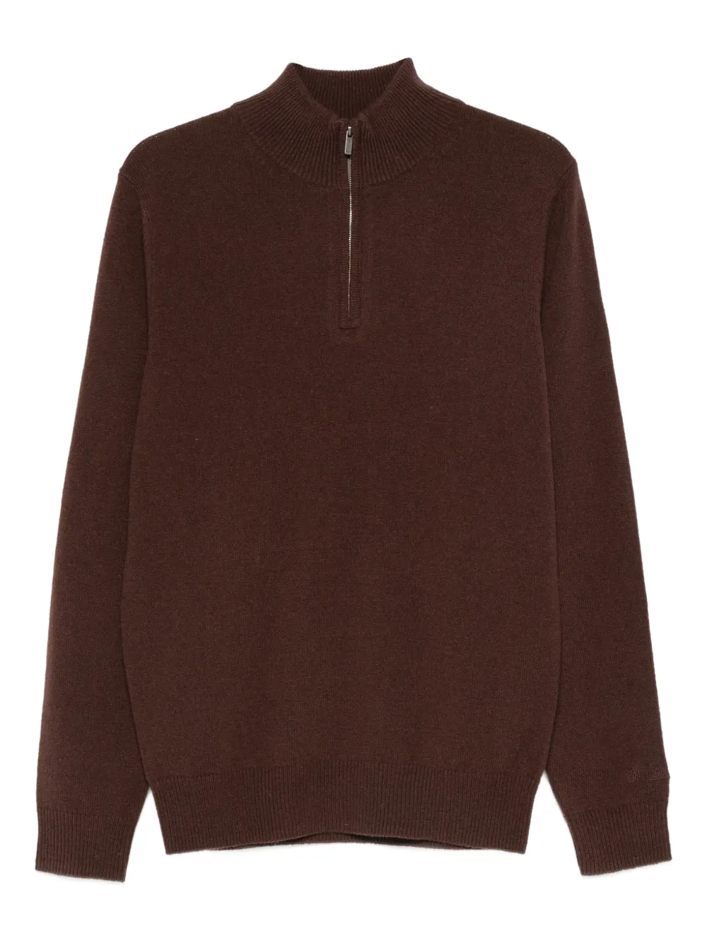 MC2 Saint Barth Jeremyn zip-up high-neck sweater | Brown | Image 1