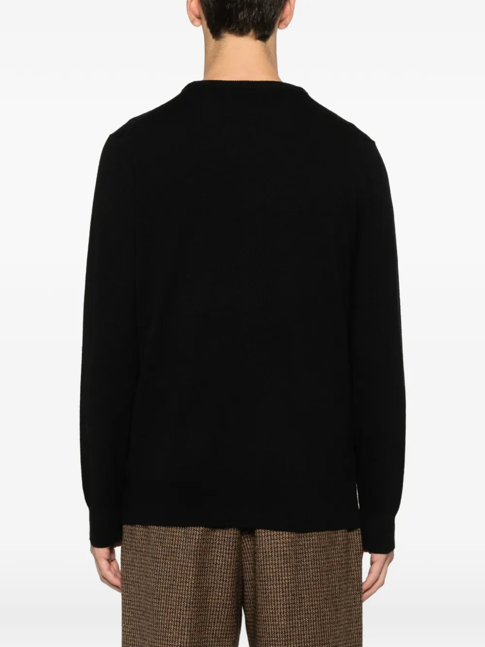 Mc2 Saint Barth Heron Embroidered Crew-neck Sweater In Black
