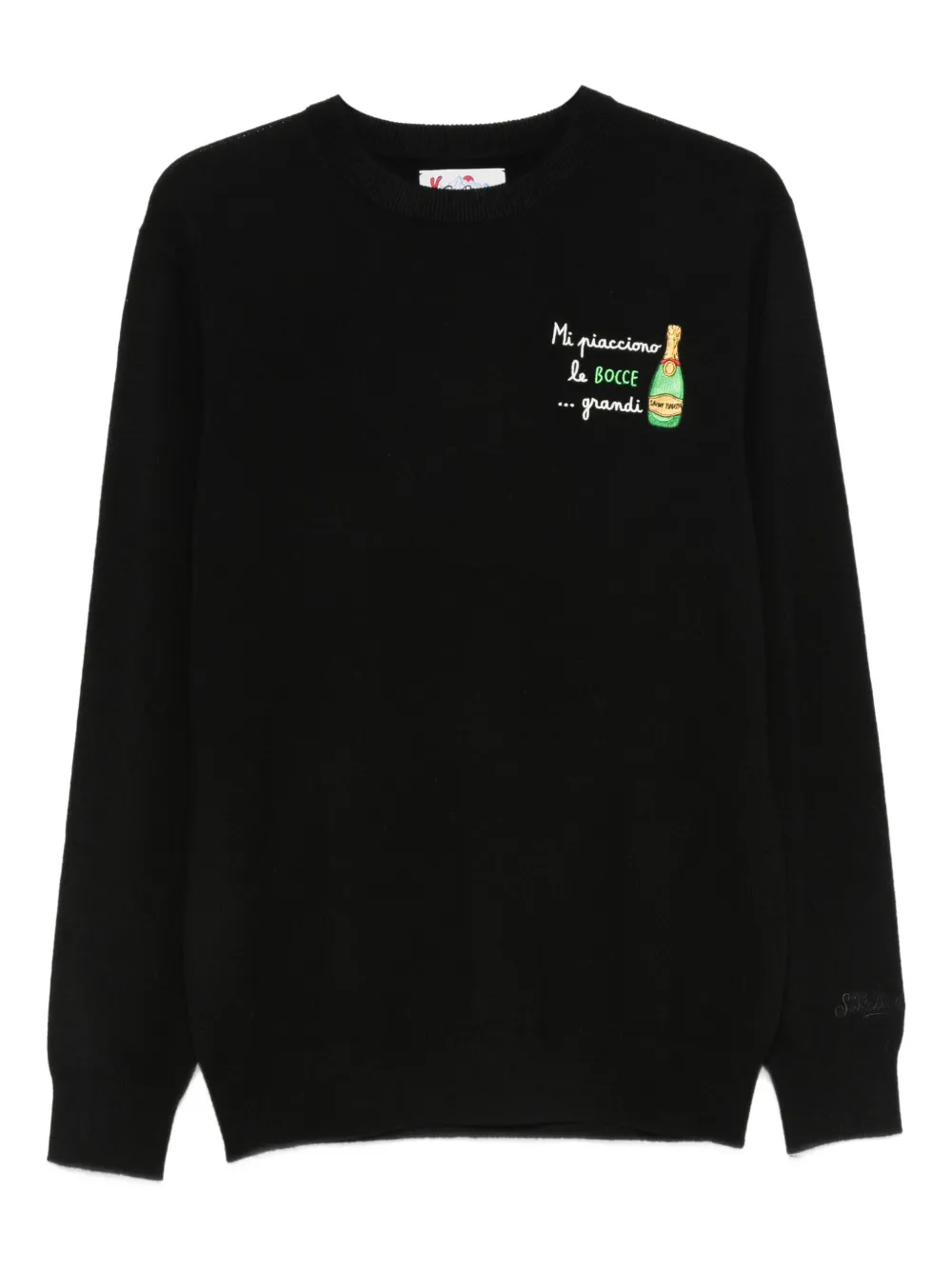 MC2 Saint Barth Heron embroidered crew-neck sweater | negro | Image 1