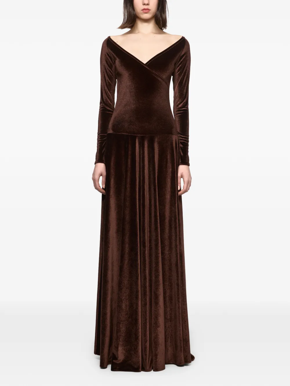 Atu Body Couture velvet gown - Marrone