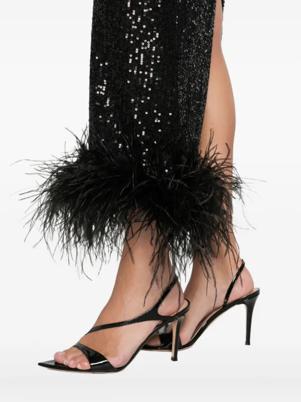 Atu Body Couture Sequin Feather Dress | Black | FARFETCH OM Atu Body Couture Sequin Feather Dress | Black | FARFETCH OM