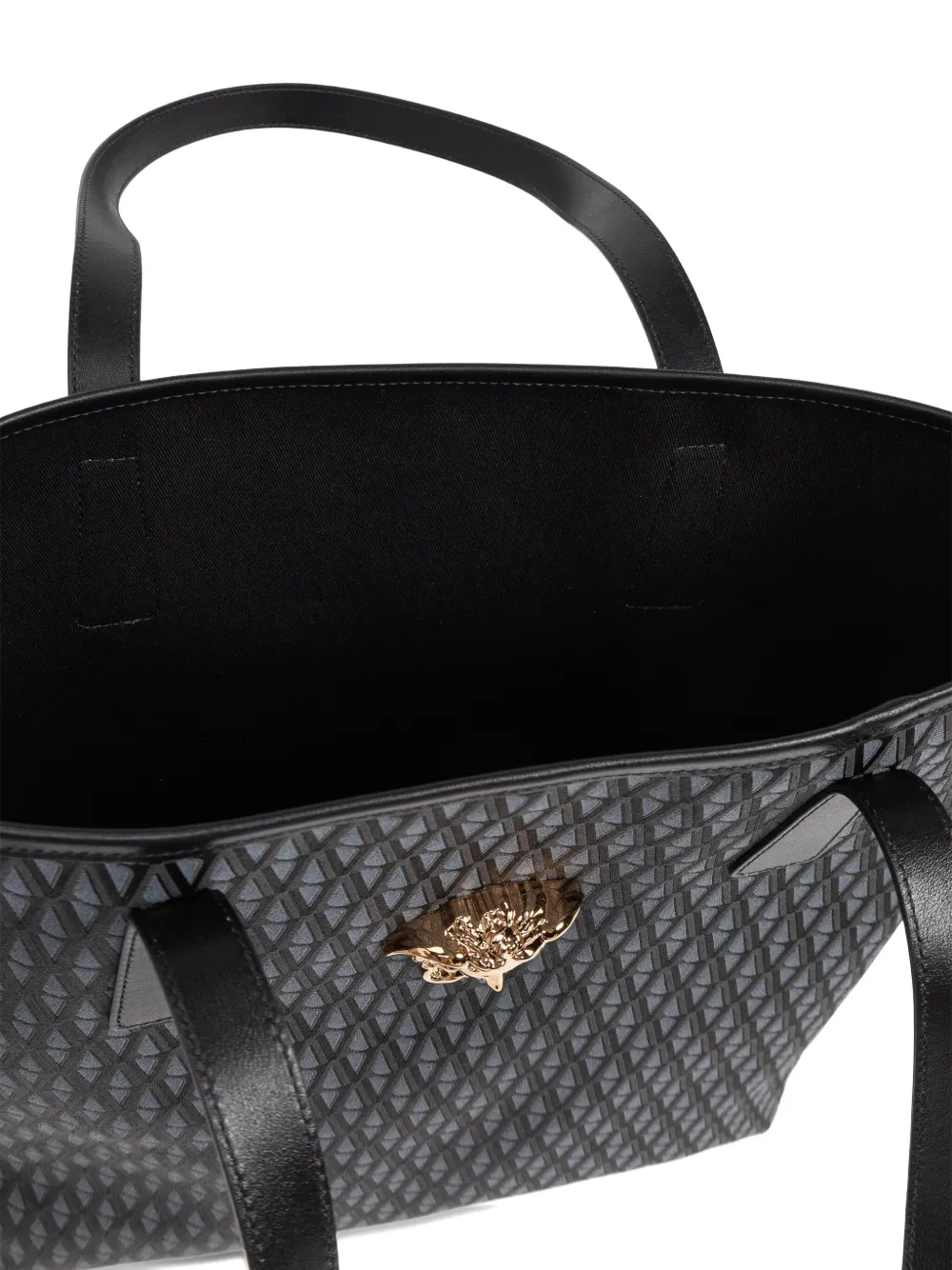 Versace Medusa Pattern Tote Bag In Black