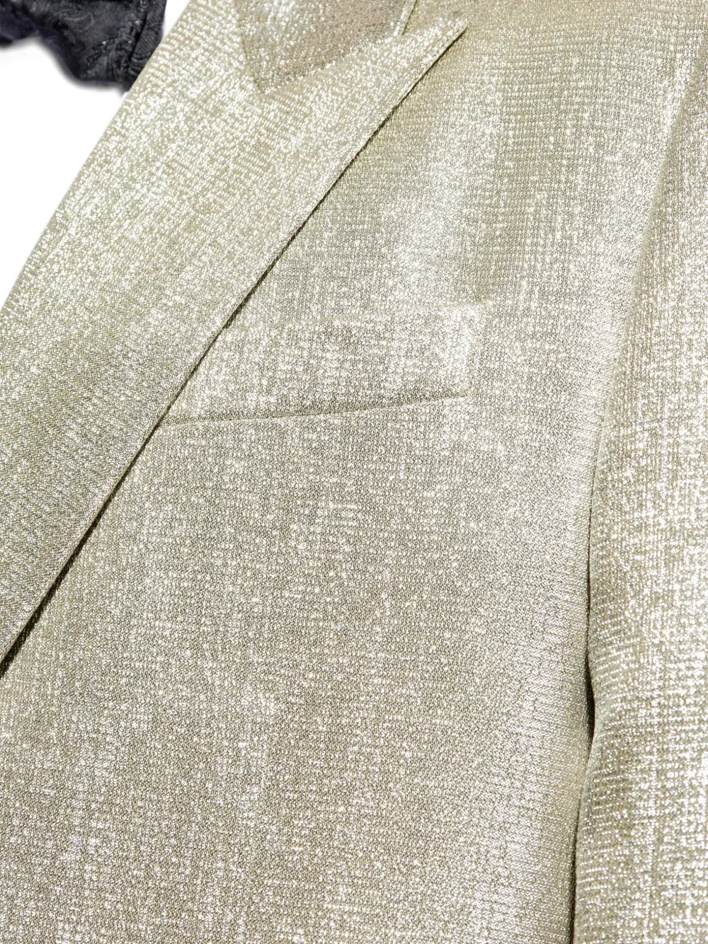 Versace Lurex Thread Single-breasted Blazer In Metallic