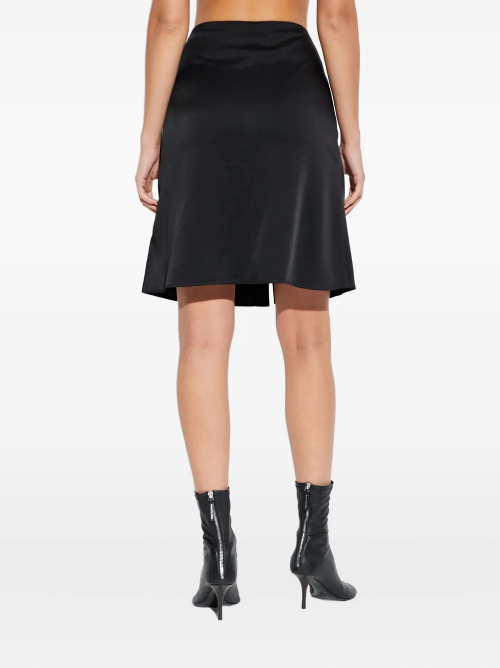 Versace Front-button Mini Skirt In Black