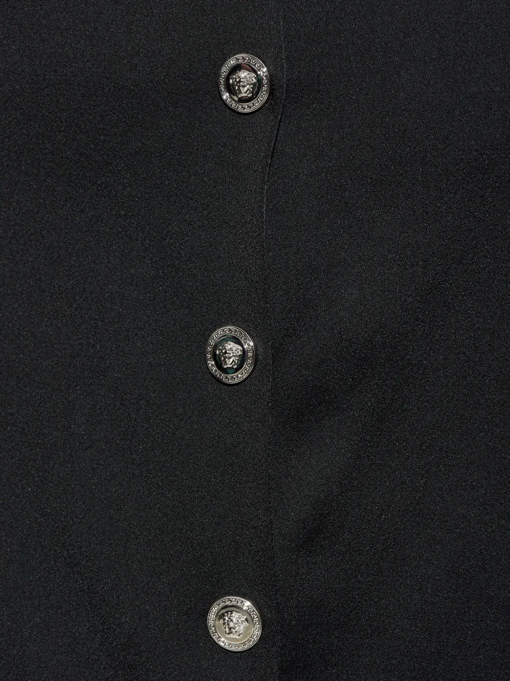 Versace Front-button Mini Skirt In Black