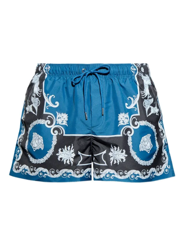 Versace Printed Swim Shorts | Blue | FARFETCH