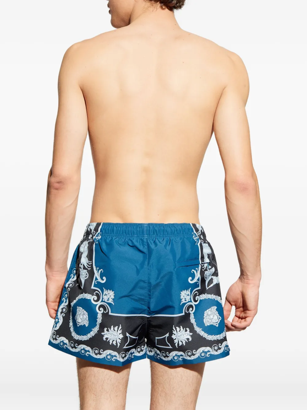 Versace Zwembroek met print Blauw