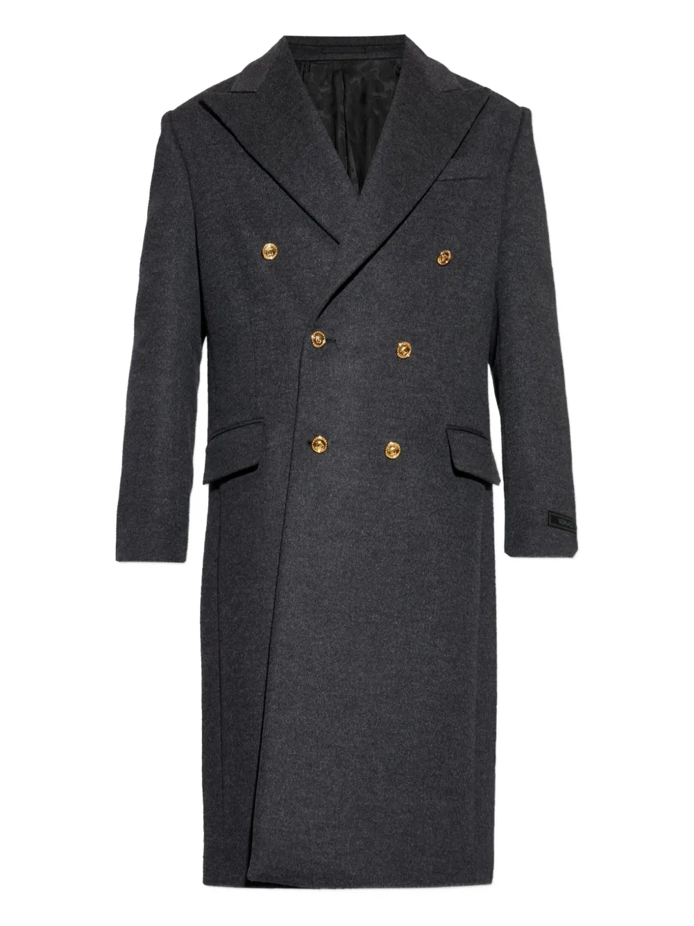 Versace double-breasted buttoned coat | Grey | Image 1