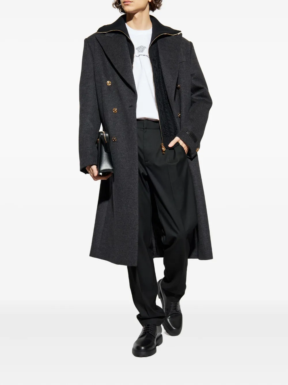 Versace double-breasted buttoned coat | Double Breasted Coats | Image 2