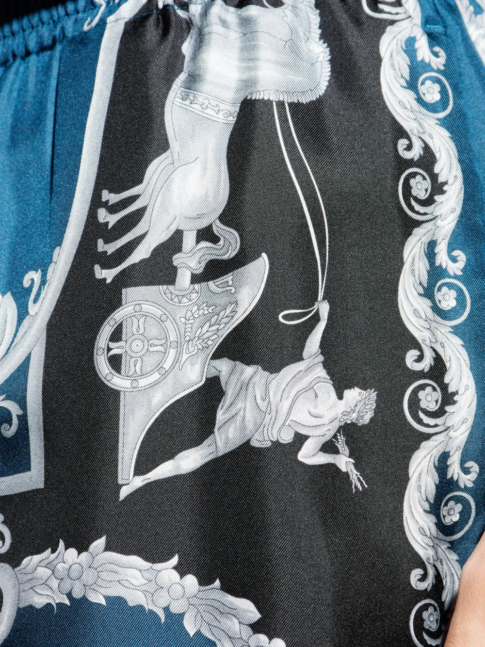 Versace La Coupe des Dieux zijden shorts Blauw