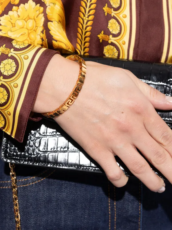 Versace Creca-motif Bracelet | Gold | FARFETCH