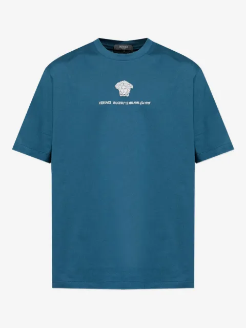 Versace T-Shirt mit Logo-Stickerei