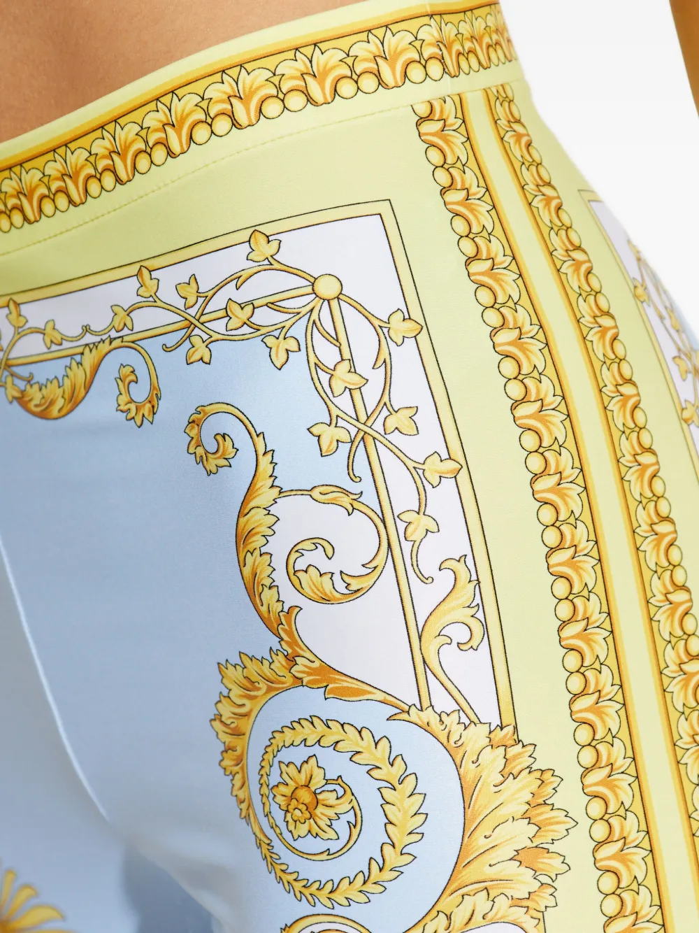 Versace Broek met Barocco-print Blauw