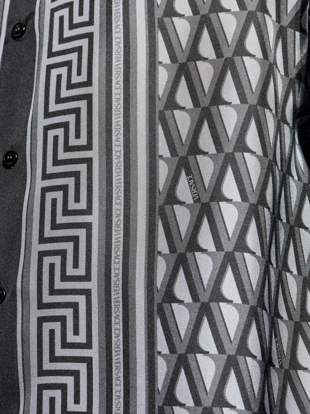 Versace Overhemd met geometrisch patroon Grijs
