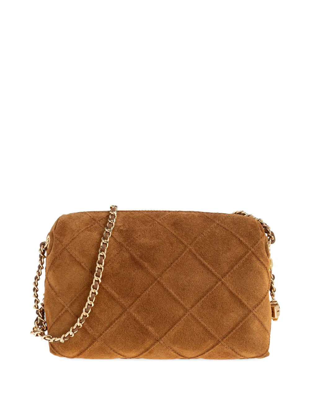 Tory Burch quilted-motif chain crossbody Bag - ブラウン Tory Burch quilted-motif chain crossbody Bag - ブラウン