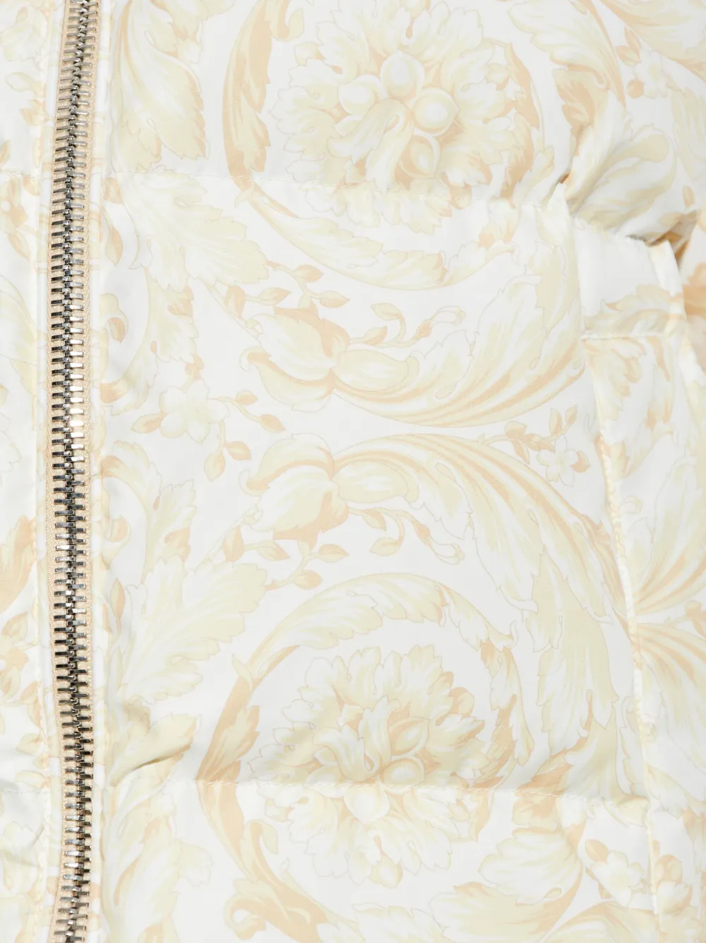 Versace Hooded Zip-fastening Jacket In Neutral