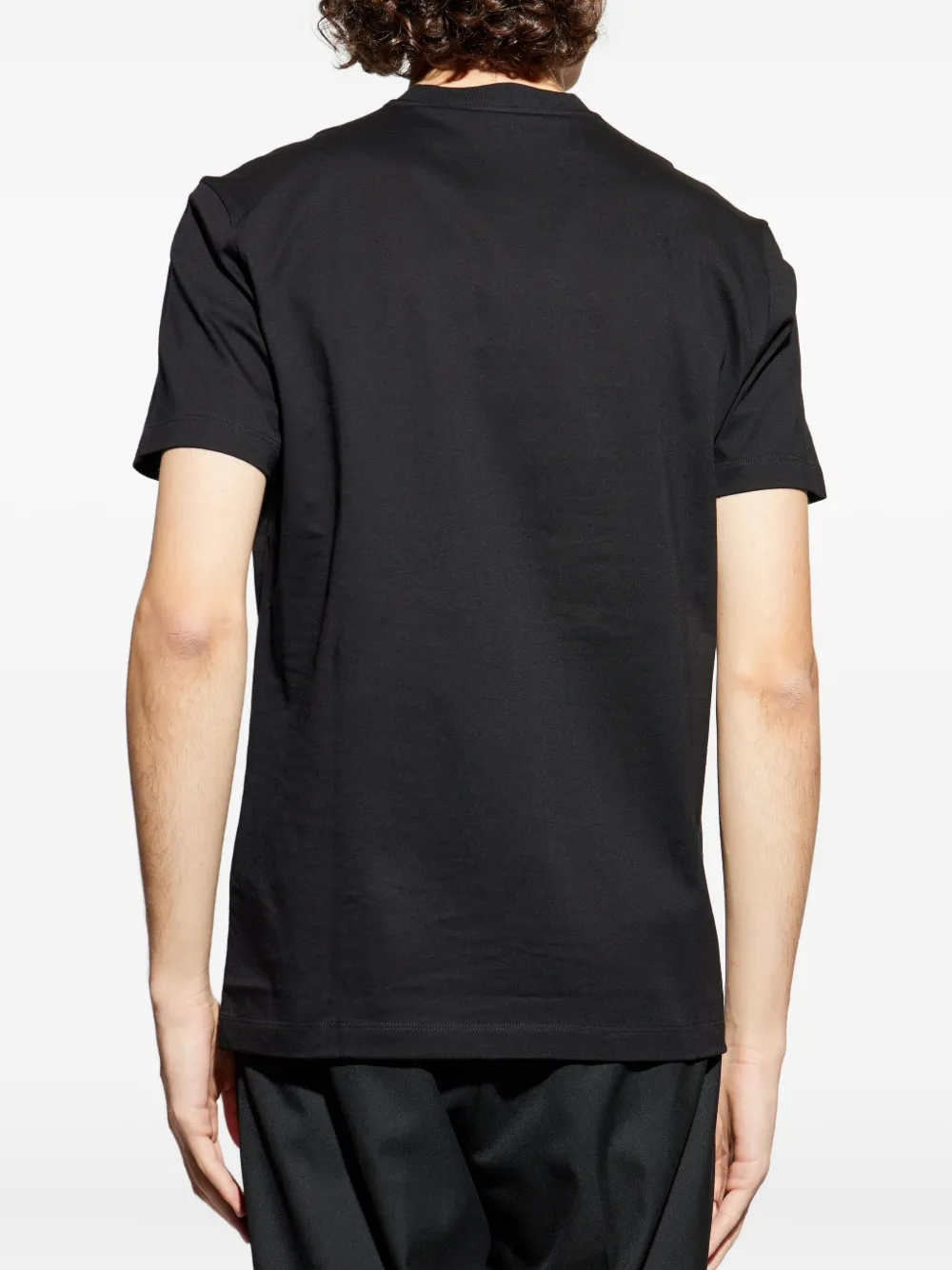 Versace Verfraaid T-shirt met korte mouwen Zwart