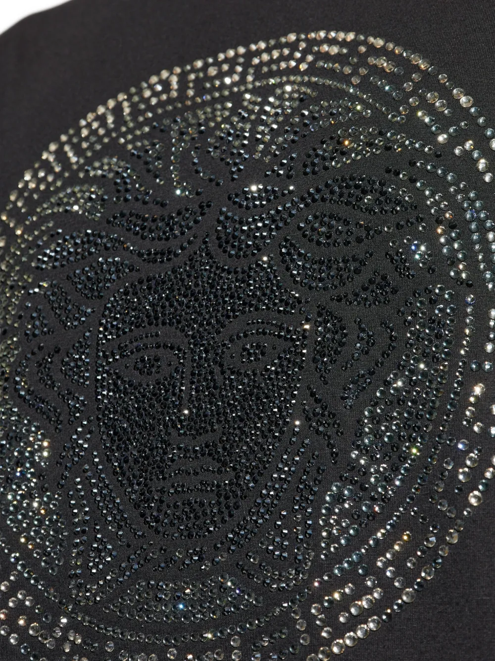 Versace Verfraaid T-shirt met korte mouwen Zwart