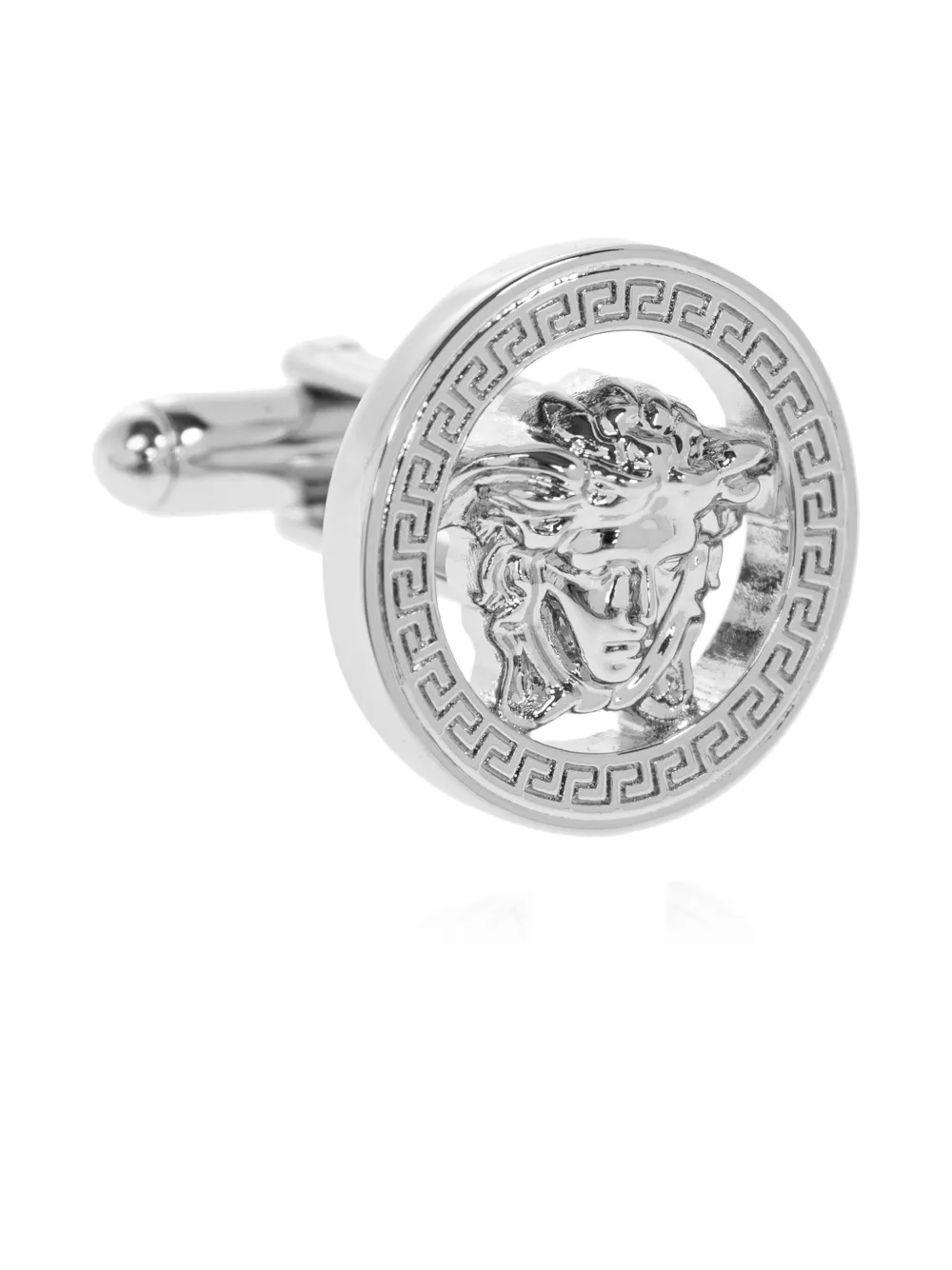 Versace Medusa Head Round-shape Cufflinks In Metallic