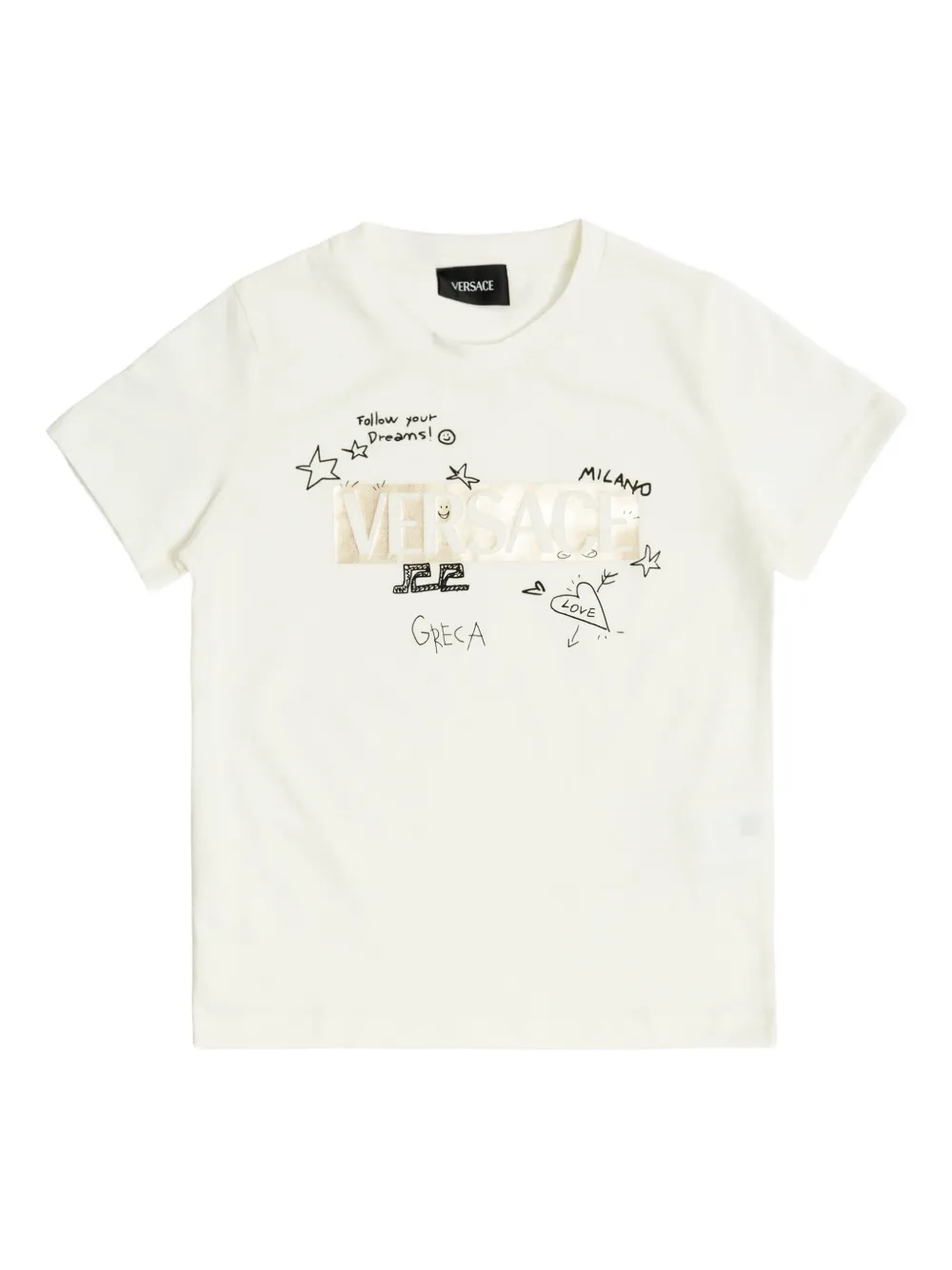 Versace Kids logo-print T-shirt - Bianco