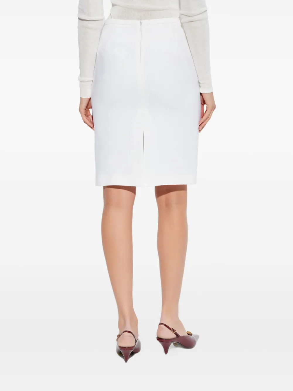 Versace Mini-rok met Medusa-gesp Wit