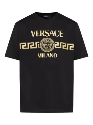 Versace Medusa-rhinestone T-shirt | Black | FARFETCH ZA