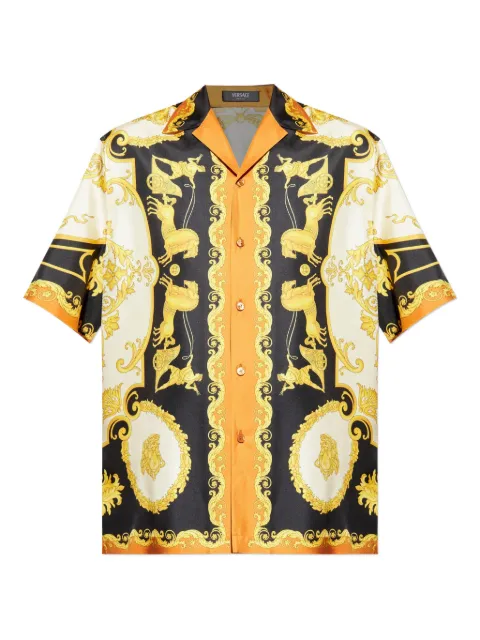 Versace camisa Coral Theater de seda