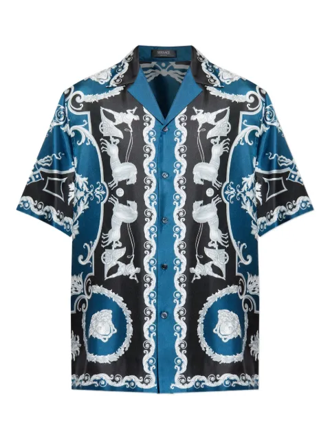 Versace button-fastening pattern shirt