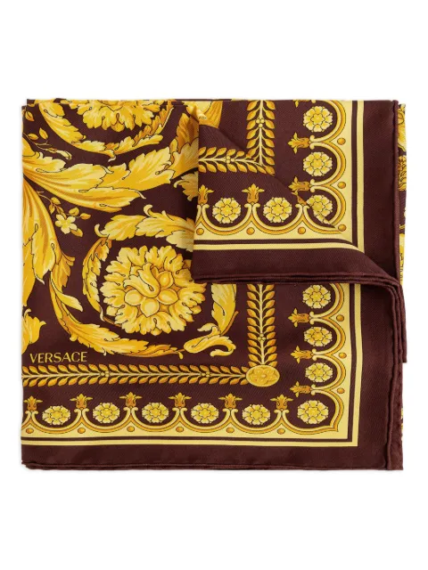 Versace large Barocco printed silk scarf