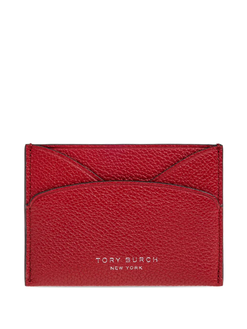 Tory Burch Romy Leather Card Holder In Red