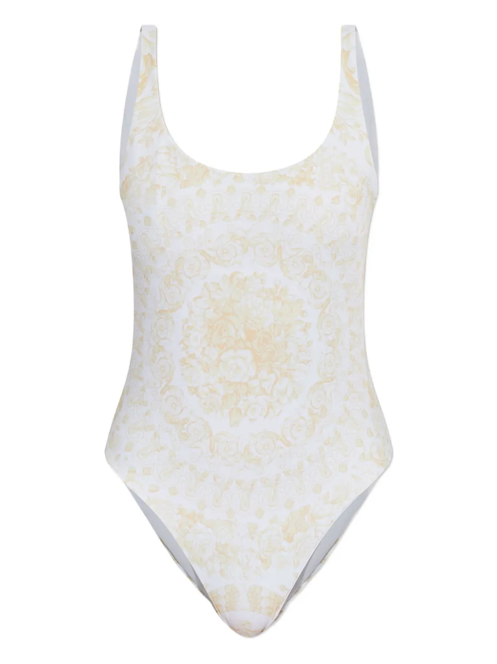 Versace floral-print swimsuit - ホワイト