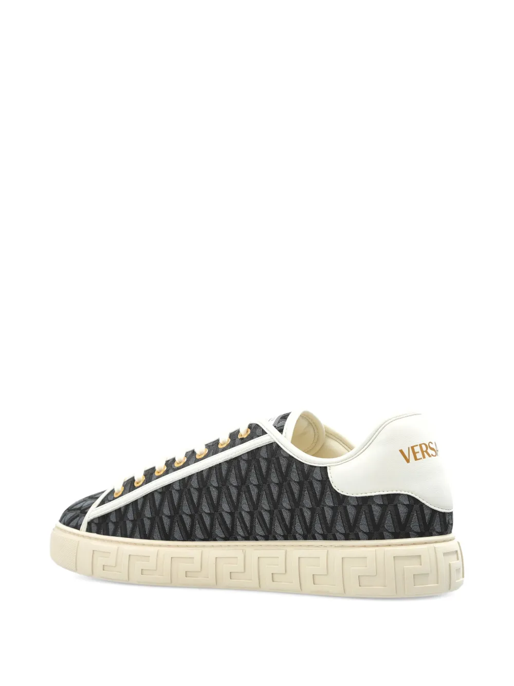 Versace Greca sneakers met patroon Zwart