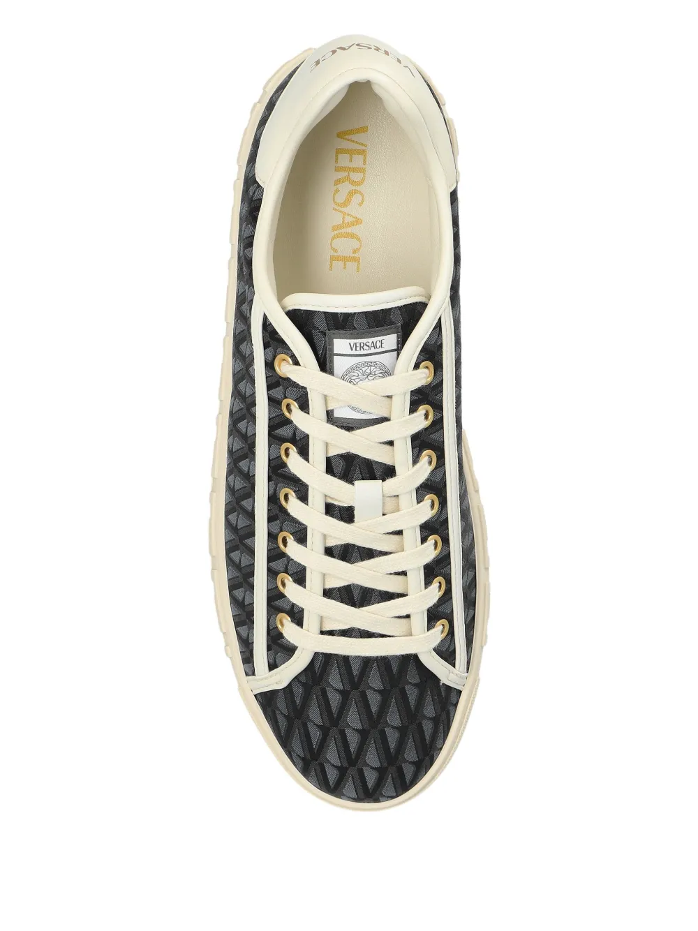 Versace Greca sneakers met patroon Zwart