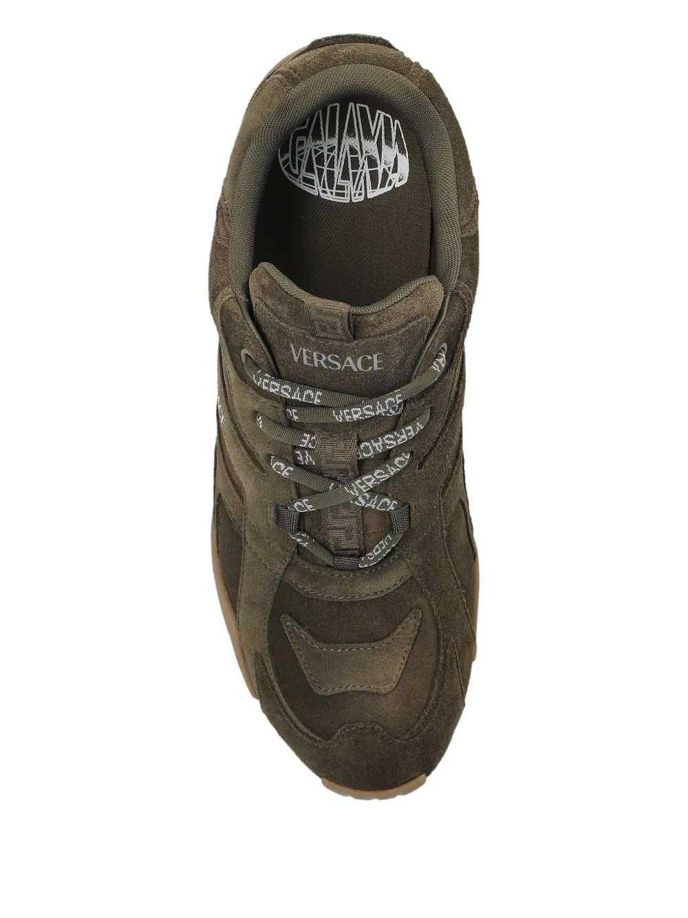 Versace Galaxia suède sneakers Groen