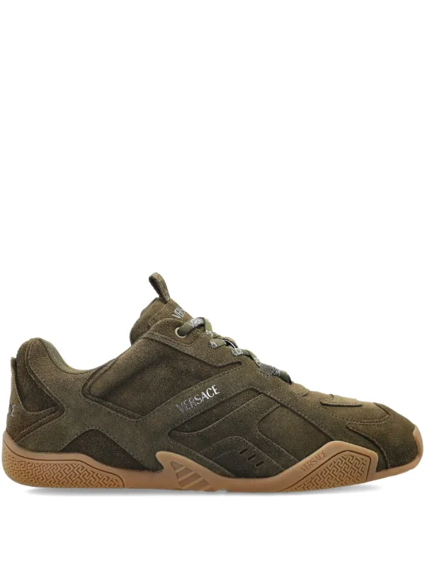Versace Galaxia Suede Sneakers in Green