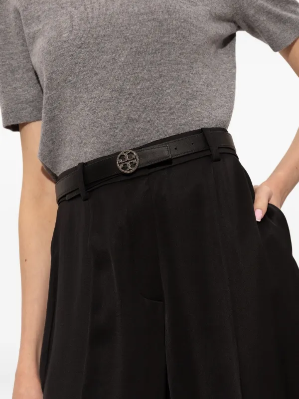 Tory Burch ダブルT バックル ベルト | シルバートーン | FARFETCH JP