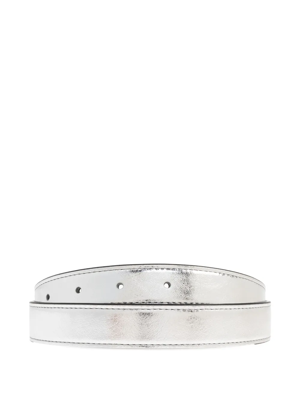 Tory Burch Double T Motif-embellished Buckle Belt In White