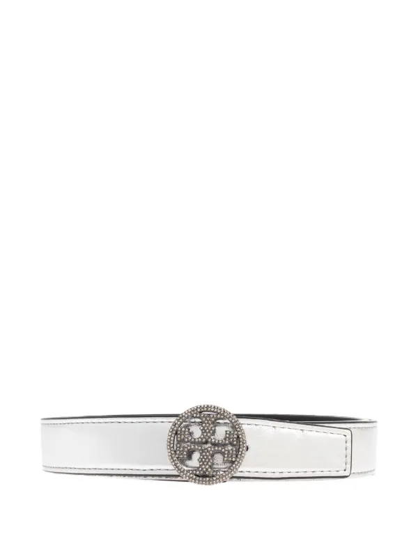 Tory Burch 1" Miller Belt in Silver
