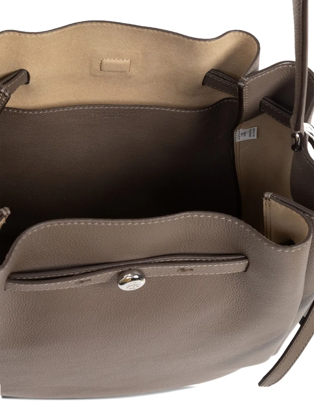 Tory Burch Large Romy Leather Bucket Bag In Brown