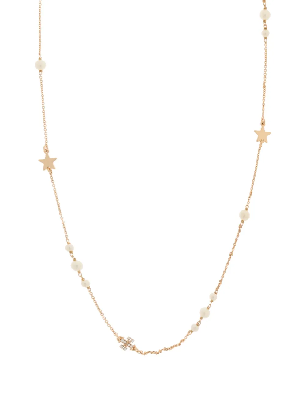 Tory Burch Moondance Faux-pearl Necklace In Gold