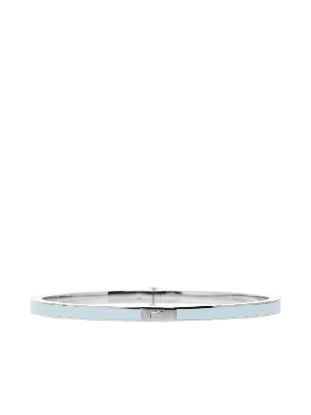 Tory Burch Logo-plaque Bracelet In Metallic