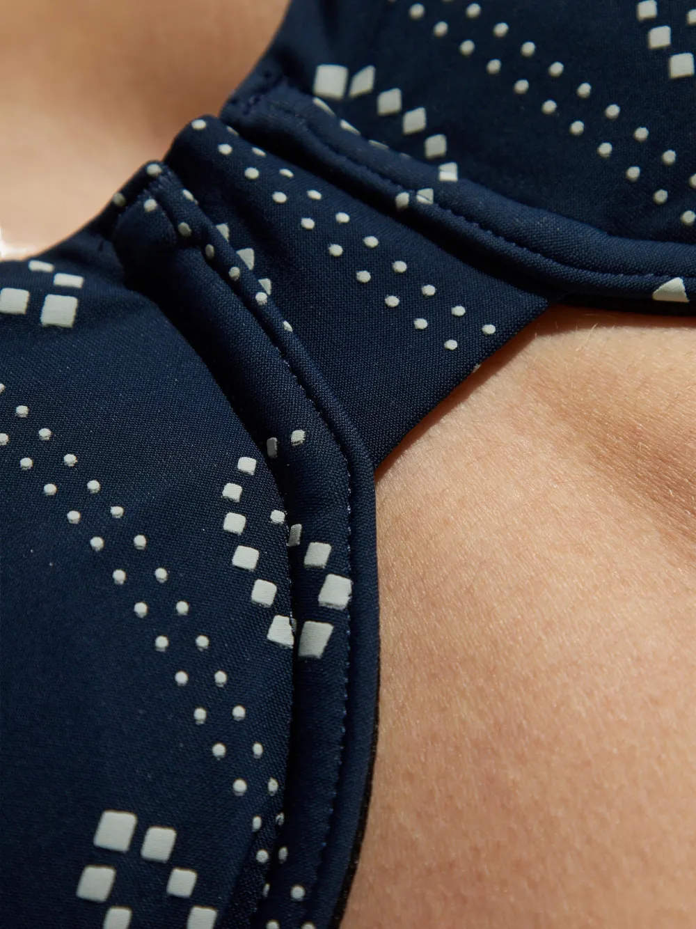 Tory Burch Printed Bikini Top In Blue