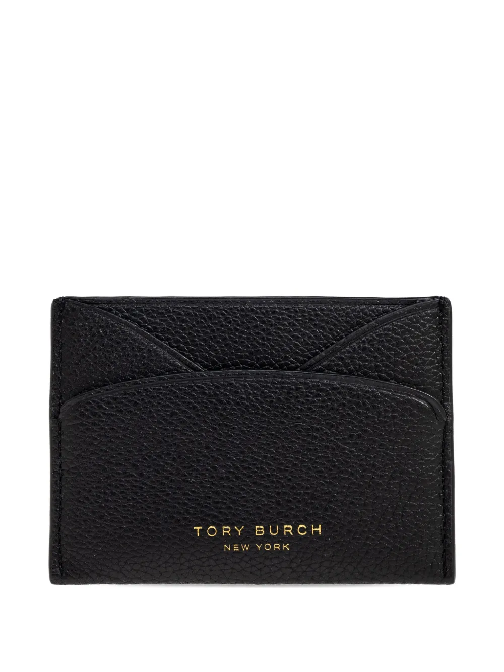 Tory Burch Romy Leather Card Holder In Black