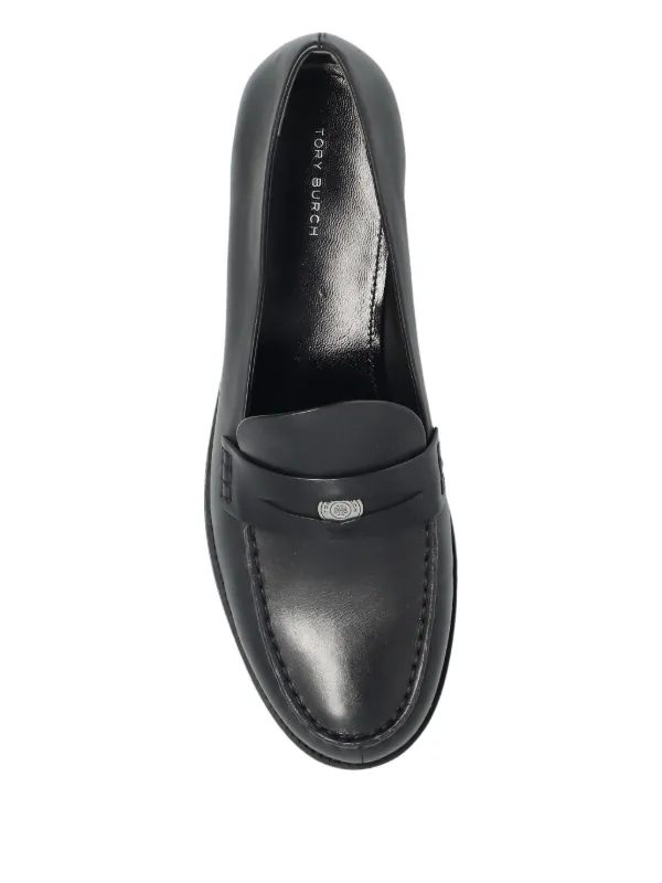 Tory Burch Leather penny-slot Loafers | Black | FARFETCH display picture 2