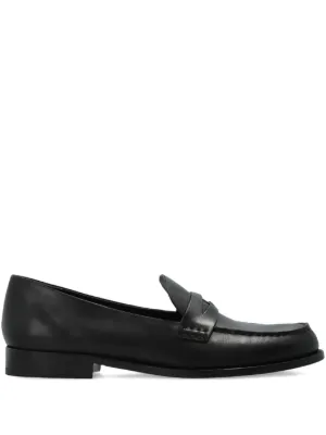 LOEWE ロエベ ブラックレザー ローファー JW Anderson JW Anderson レザーローファー | ブラック | FARFETCH JP