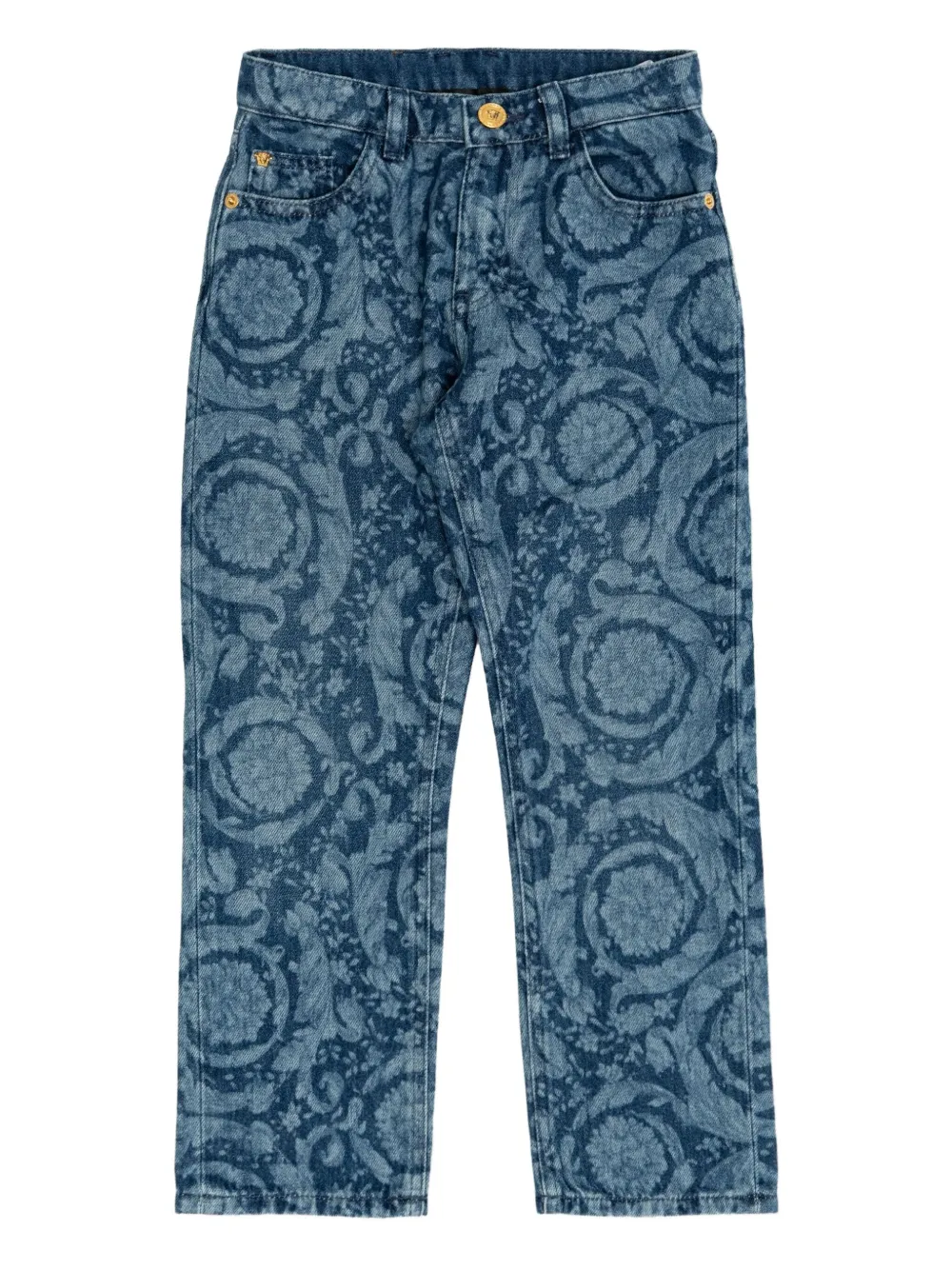 Versace Kids jeans con estampado de medallón | azul | Image 1