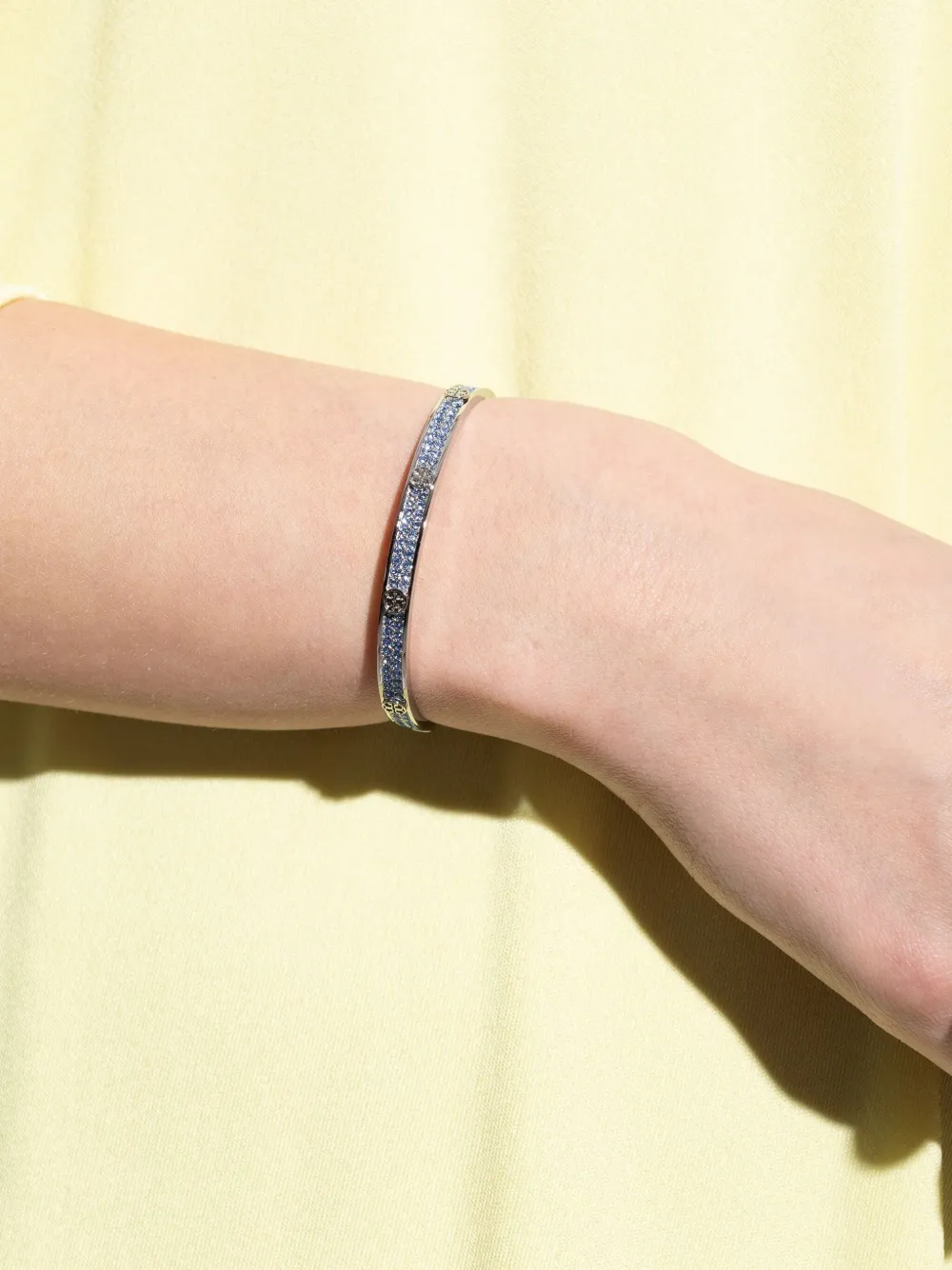 Tory Burch rhinestone-embellished logo bracelet | Image 2