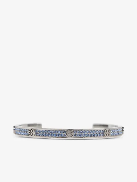 Tory Burch rhinestone-embellished logo bracelet