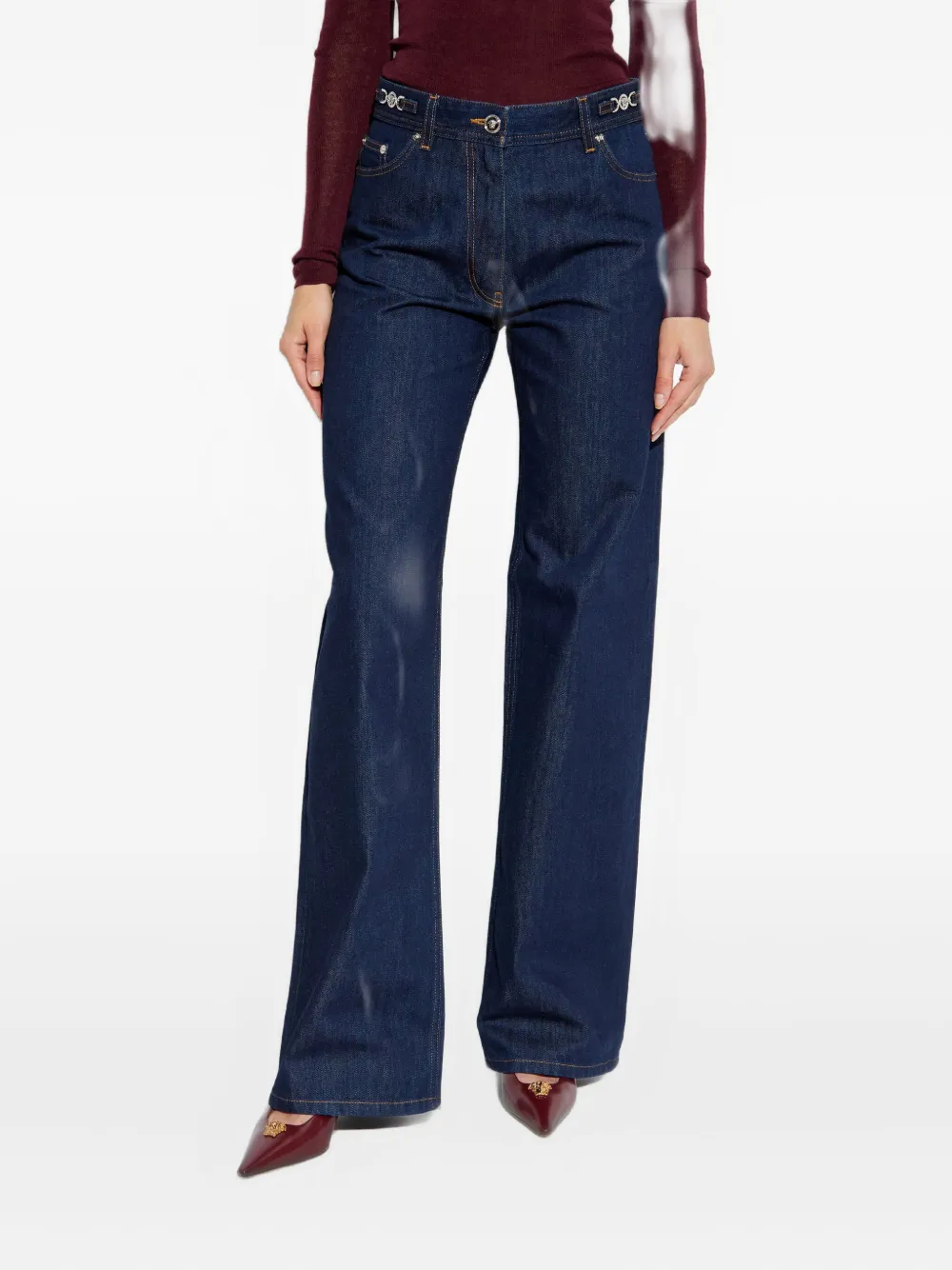 Versace Five-pockets Jeans In Blue